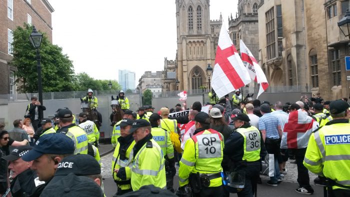 Far right demo, Bristol June 2016