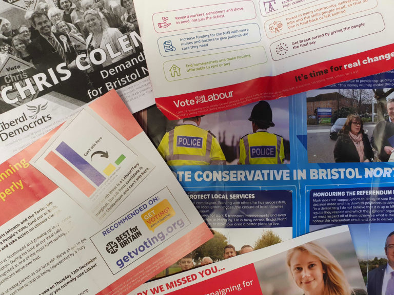 Political campaign leaflets from Bristol
