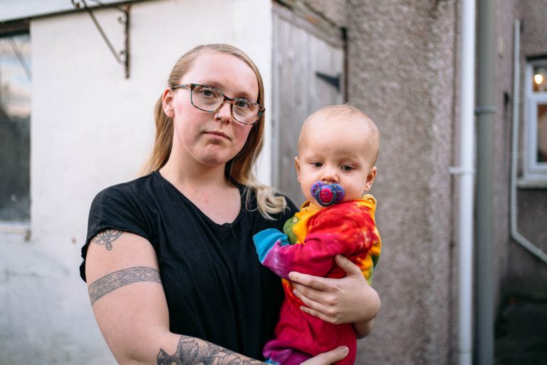 Image of Laura Collins, facing eviction from her Staple Hill home (credit: David Griffiths)