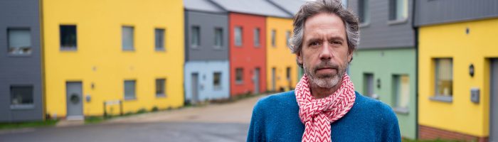 Image of Jon Shepherd, a resident of the Merry Hill community-led housing scheme in Lockleaze (credit: David Griffiths)