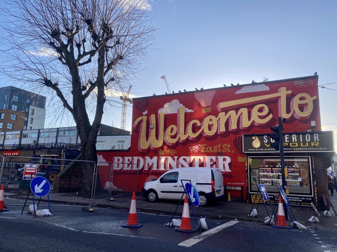 Roadworks on the junction between Malago Road and East Street