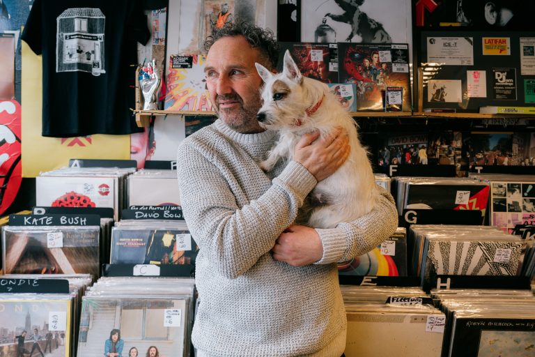 Image of Iain Aitchison of Longwell Records at his shop in Keynsham (credit: David Griffiths)