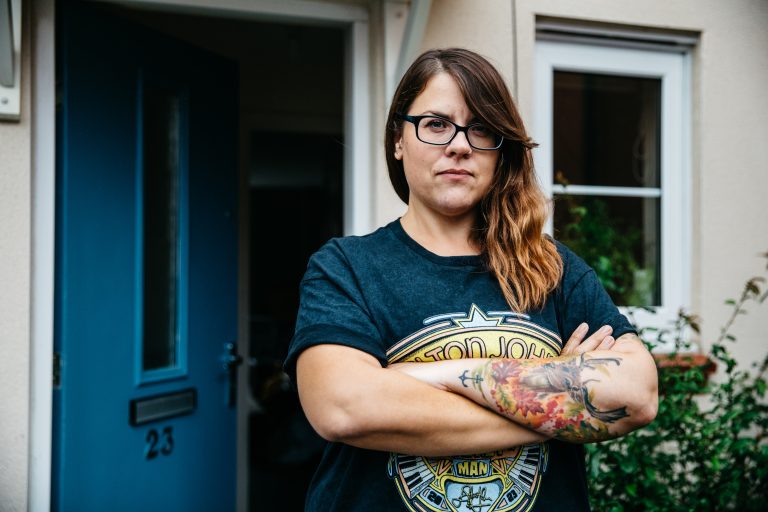 Image of Laura Williams, whose house move almost fell through due to problems with the Help to Buy loan scheme (credit: Alexander Turner)