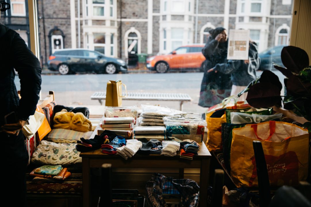 A photo of supplies donated to Cafe Conscious