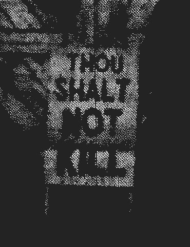 A sign left outside Horfield Prison reading: THOU SHALT NOT KILL